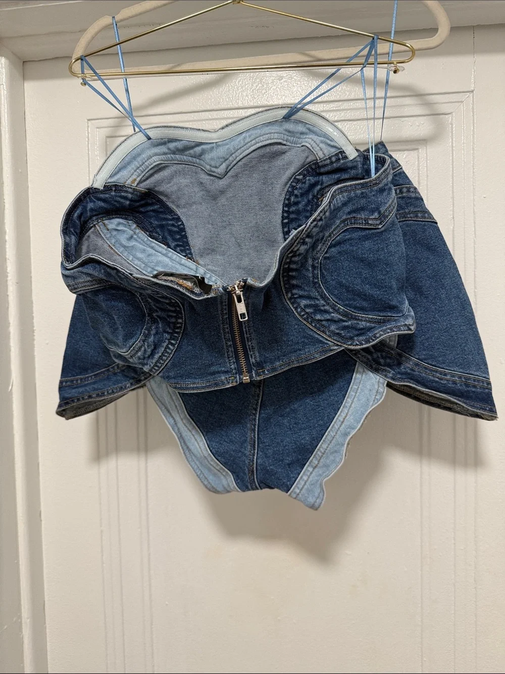So much love denim short set.